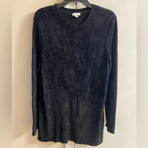 J Jill sweater crewneck pullover long line cotton blend Large